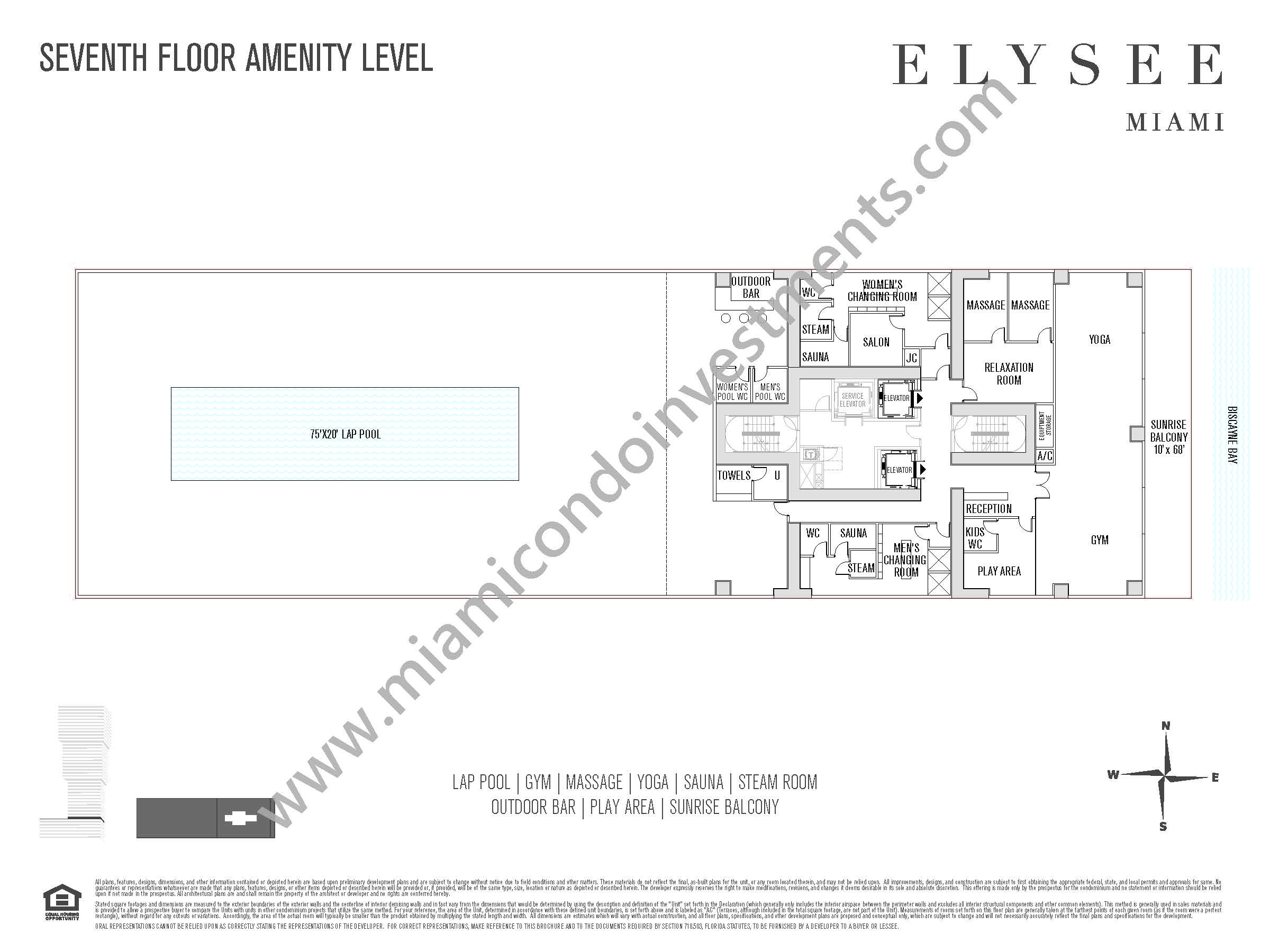 Elysee 7th floor amenities