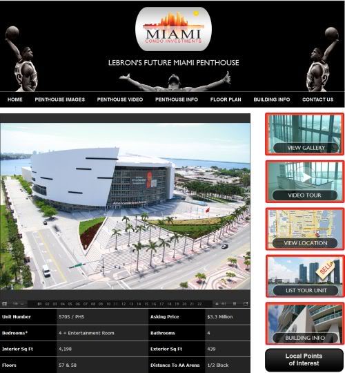 LeBron's Future Miami Penthouse at Marina Blue