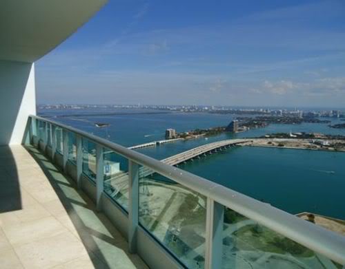 view from the penthouse at 900 biscayne bay