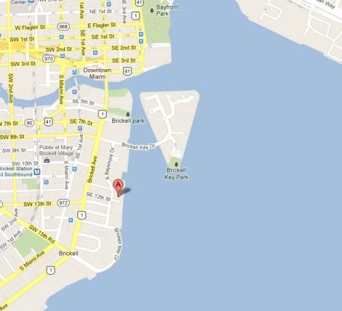 The Mark on Brickell map