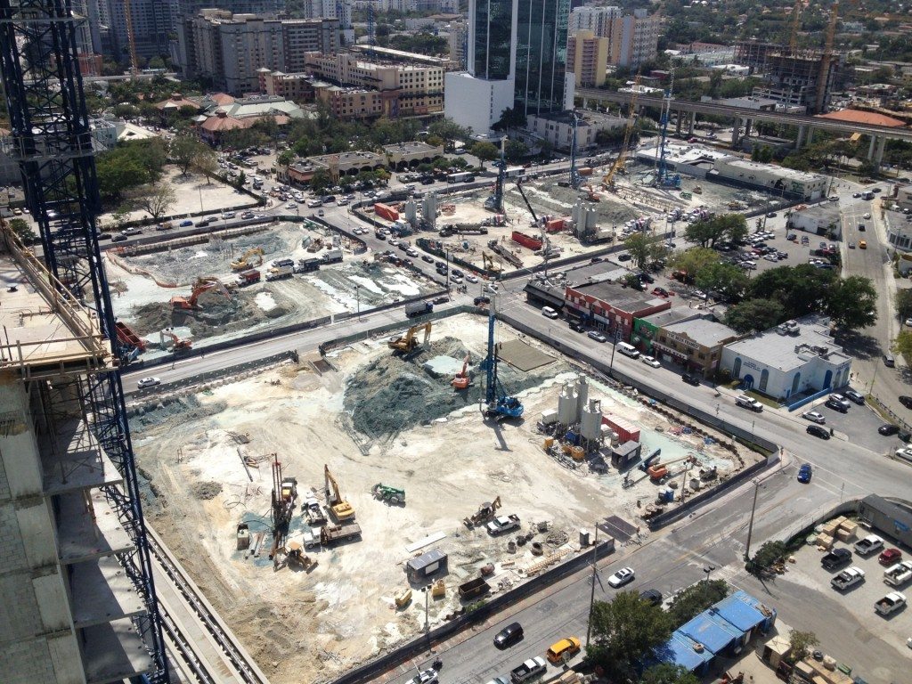 Brickell Citycentre construction aerial