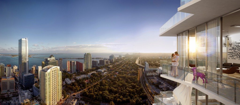 SLS Brickell Residences view