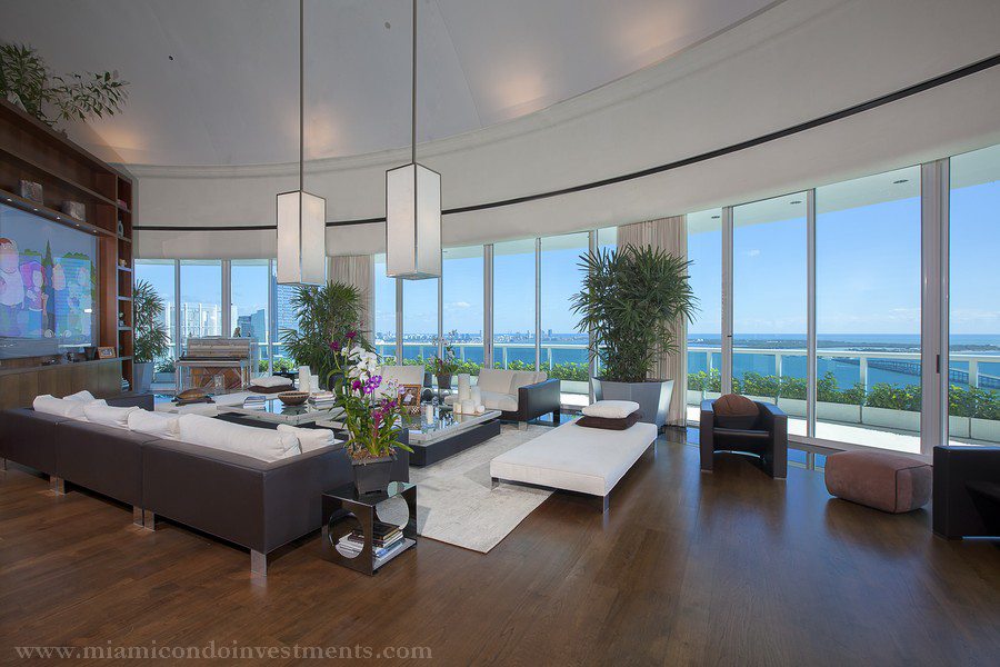 Bristol Tower penthouse living room