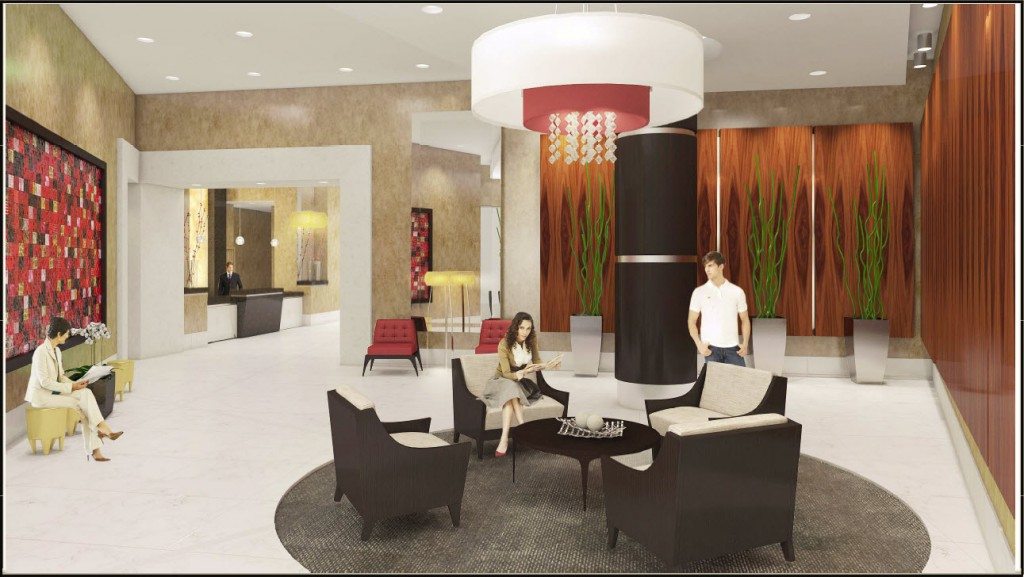 Vue at Brickell lobby rendering 2