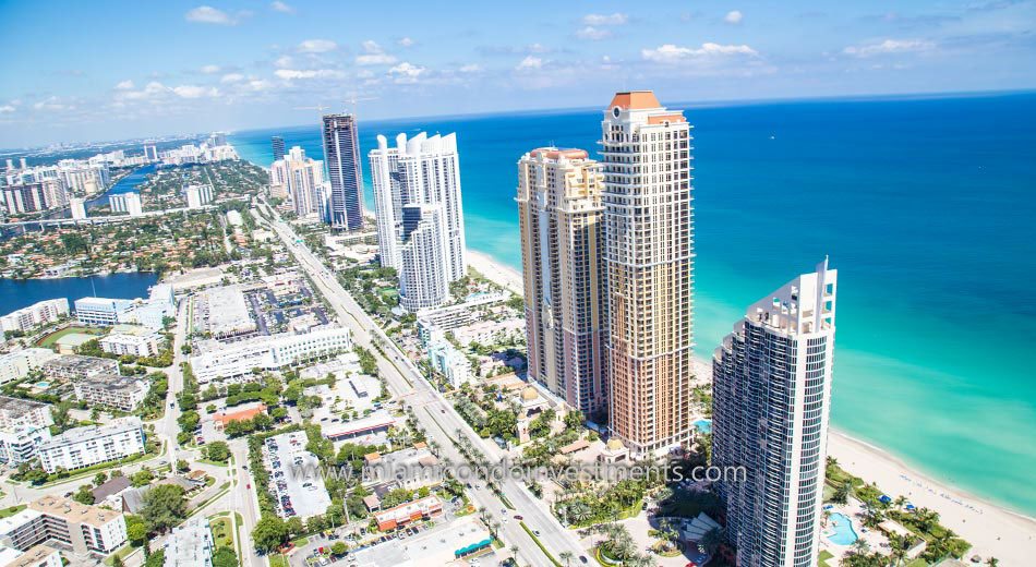 Acqualina Sunny Isles Beach aerial