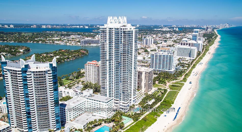 Akoya Miami Beach condos aerial photo