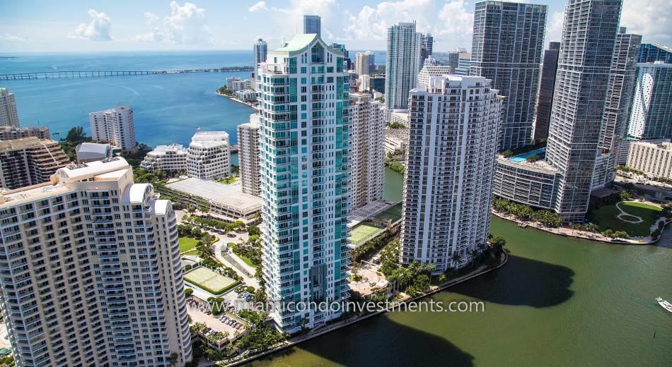 aerial of Asia Brickell Key