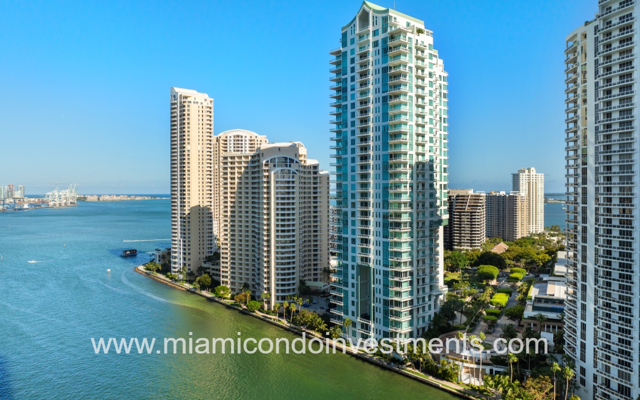 Asia condo view of building from waterfront