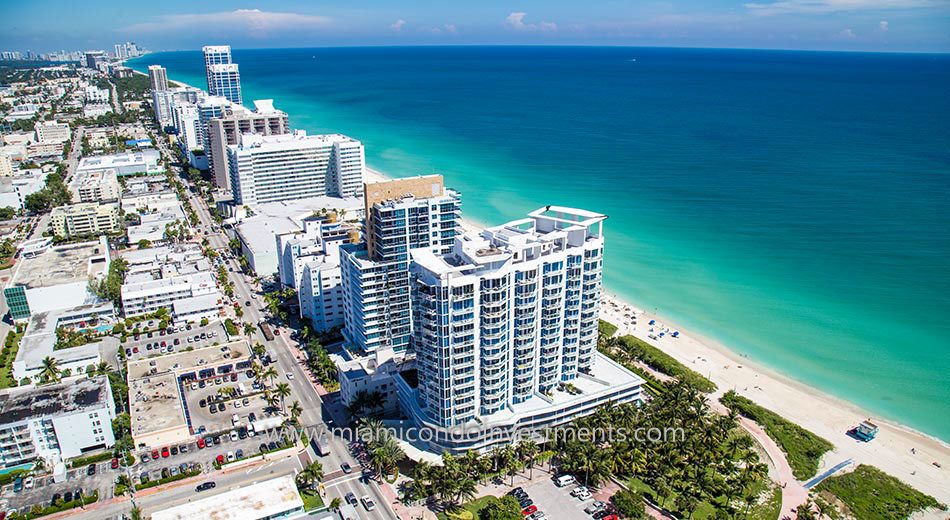 aerial of Bel Aire on the Ocean in Miami Beach