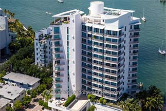 aerial view of Capri South Beach condominiums