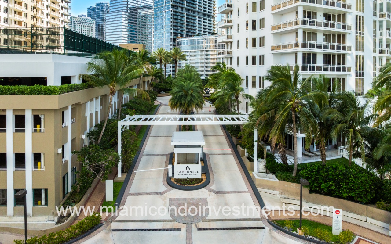 Carbonell drone of condo building secured entry