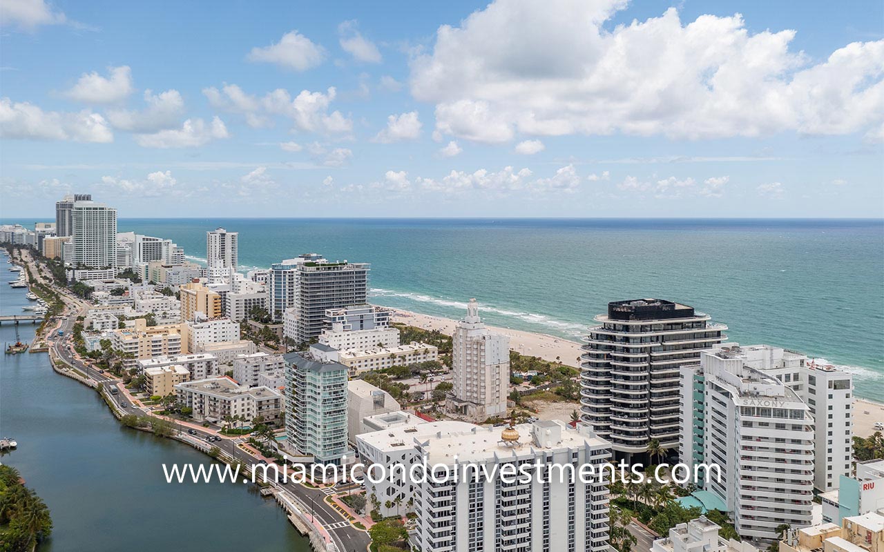 Miami Beach coastline with Faena House