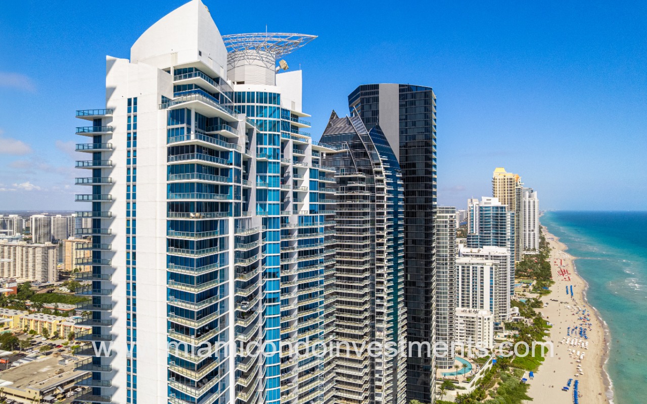 Jade Beach drone view angle of building and beach shoreline