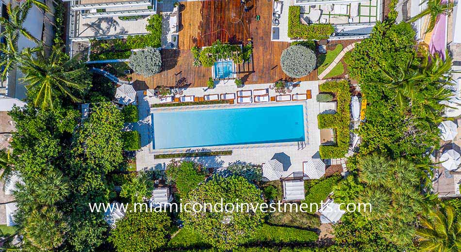 aerial view of Ocean House pool deck