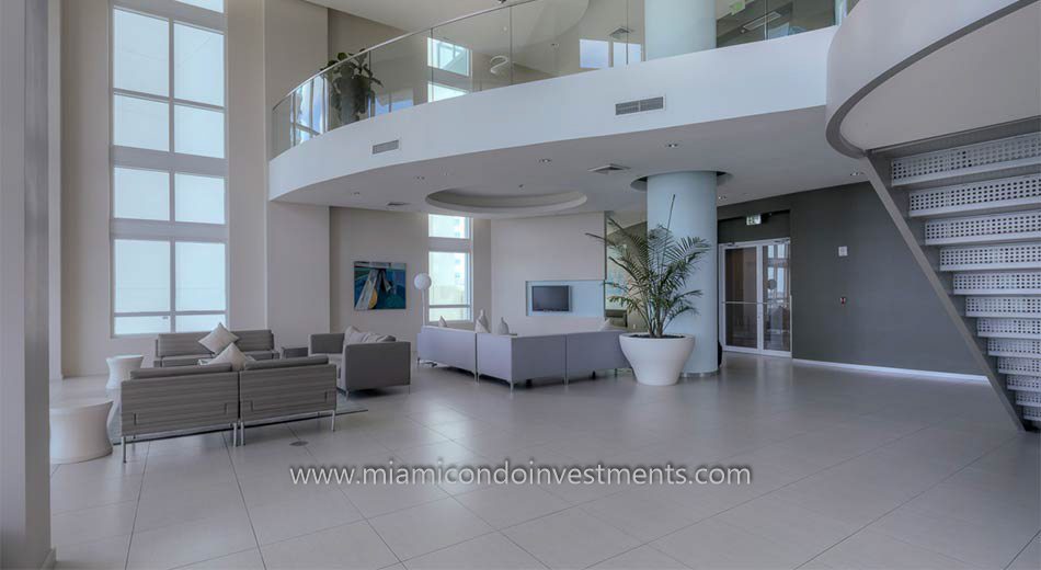 miami condos 2 story lobby