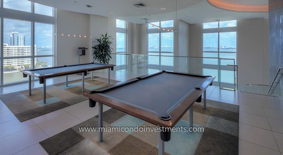 miami condos edgewater billiards room