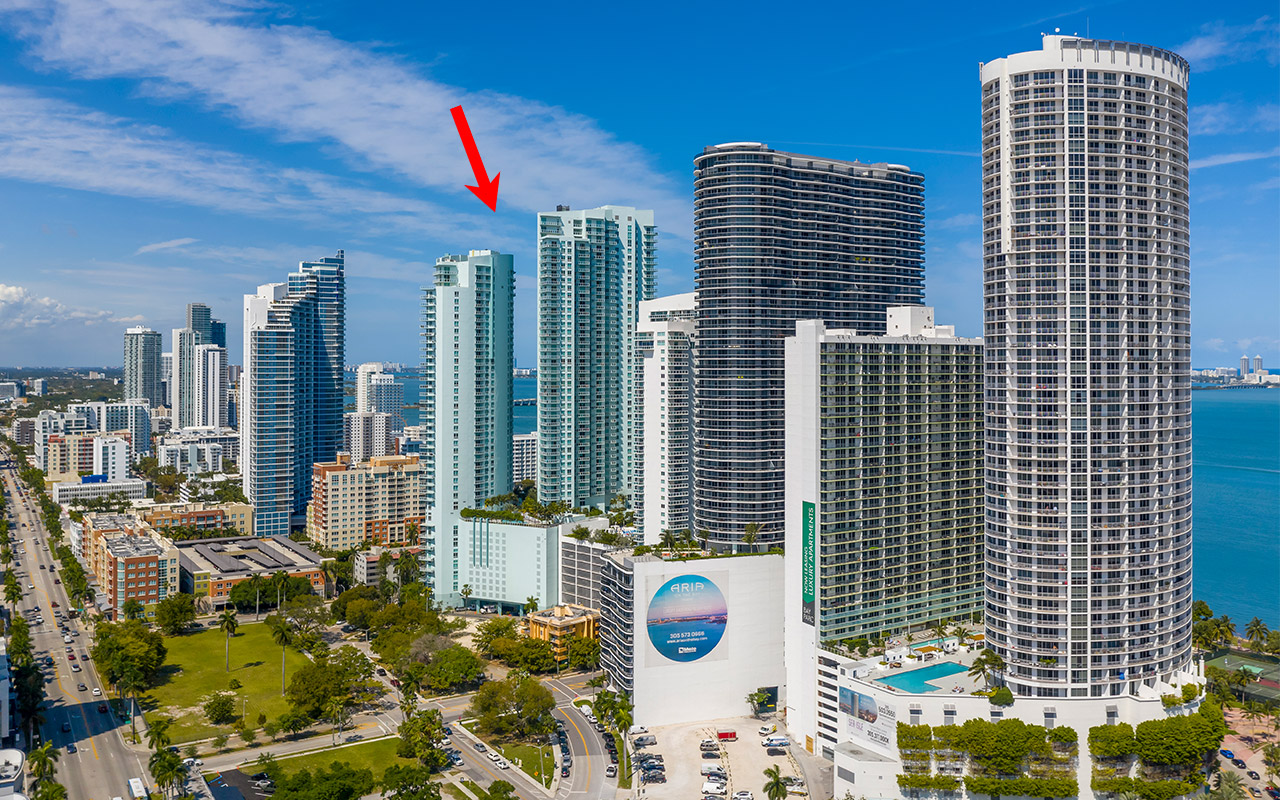 Quantum on the Bay in the Edgewater skyline