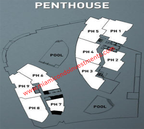 Quantum on the Bay penthouses site plan