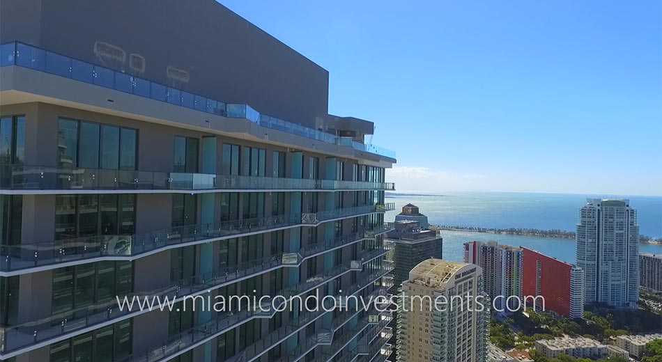 SLS Brickell condos view south