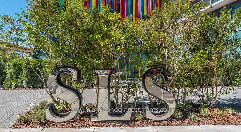 SLS sign at SLS Brickell