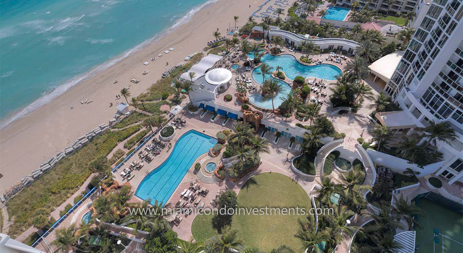 Trump Palace condos sunny isles beach pool