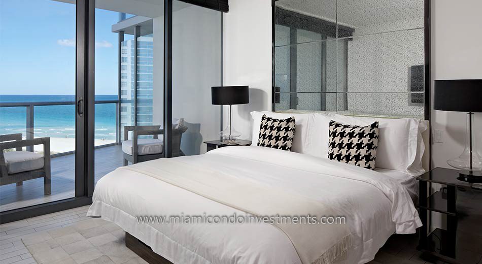 W South beach condos bedroom