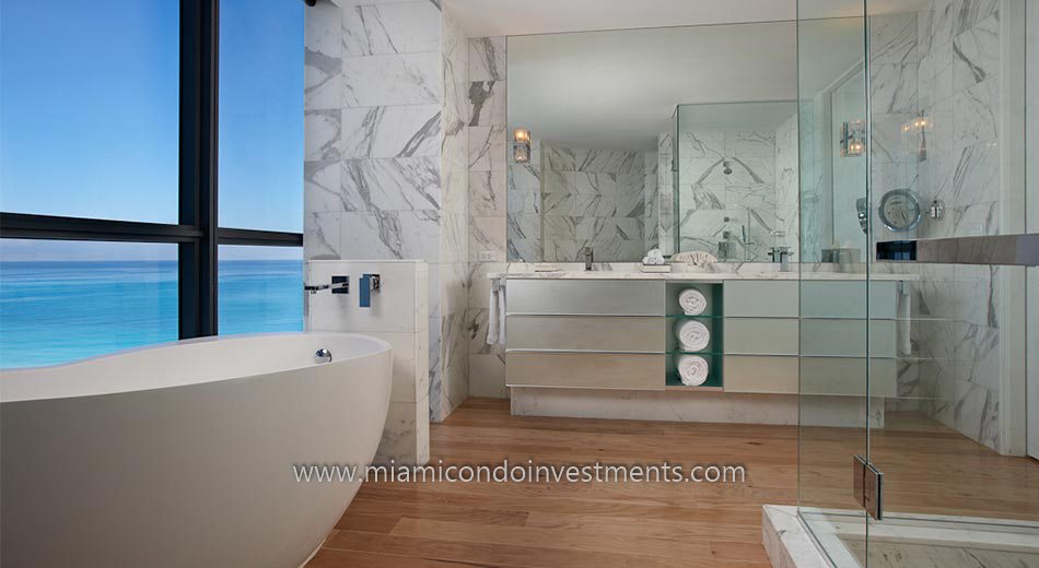 W South Beach condos bathroom