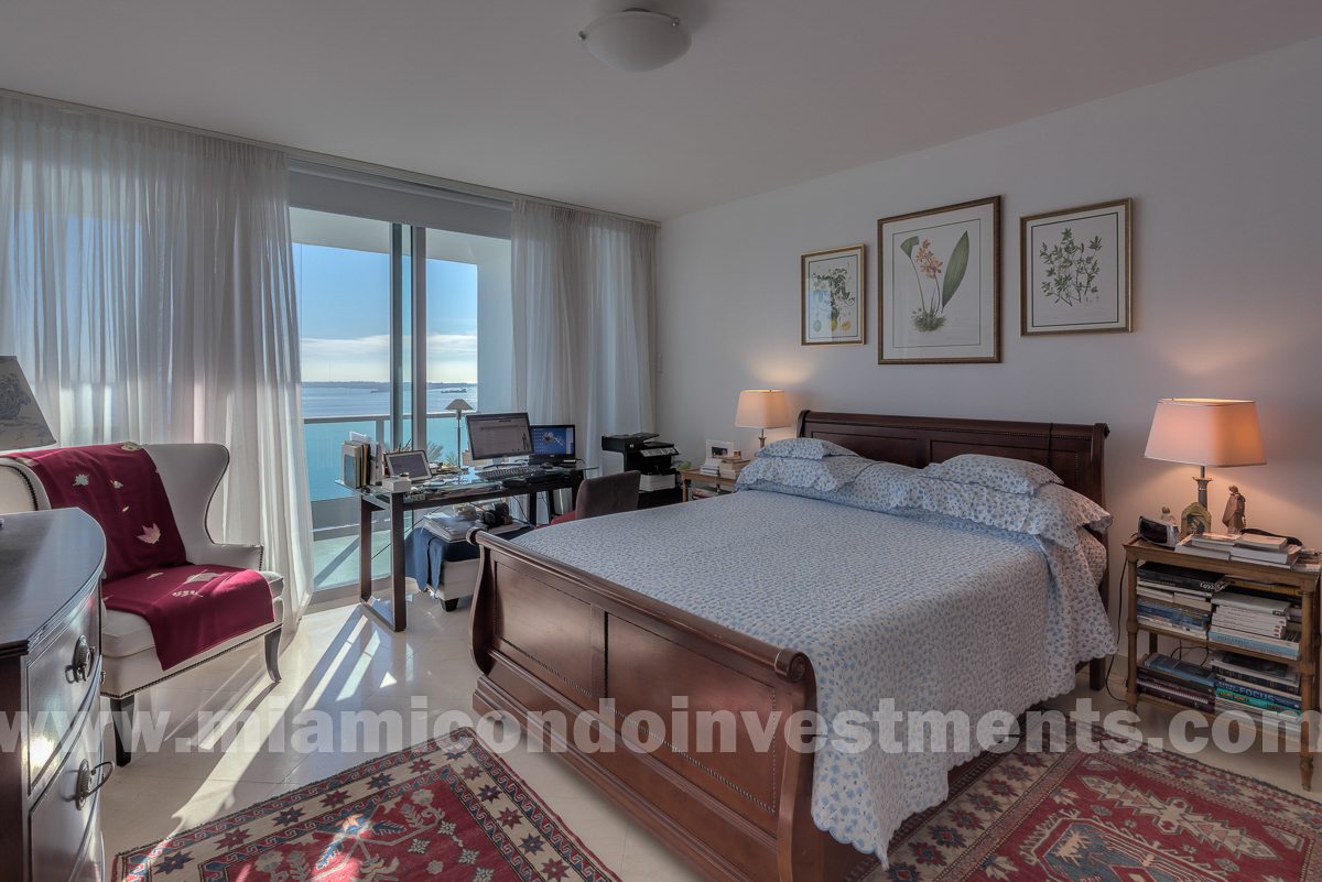 Jade at Brickell Bay unit 1105 bedroom