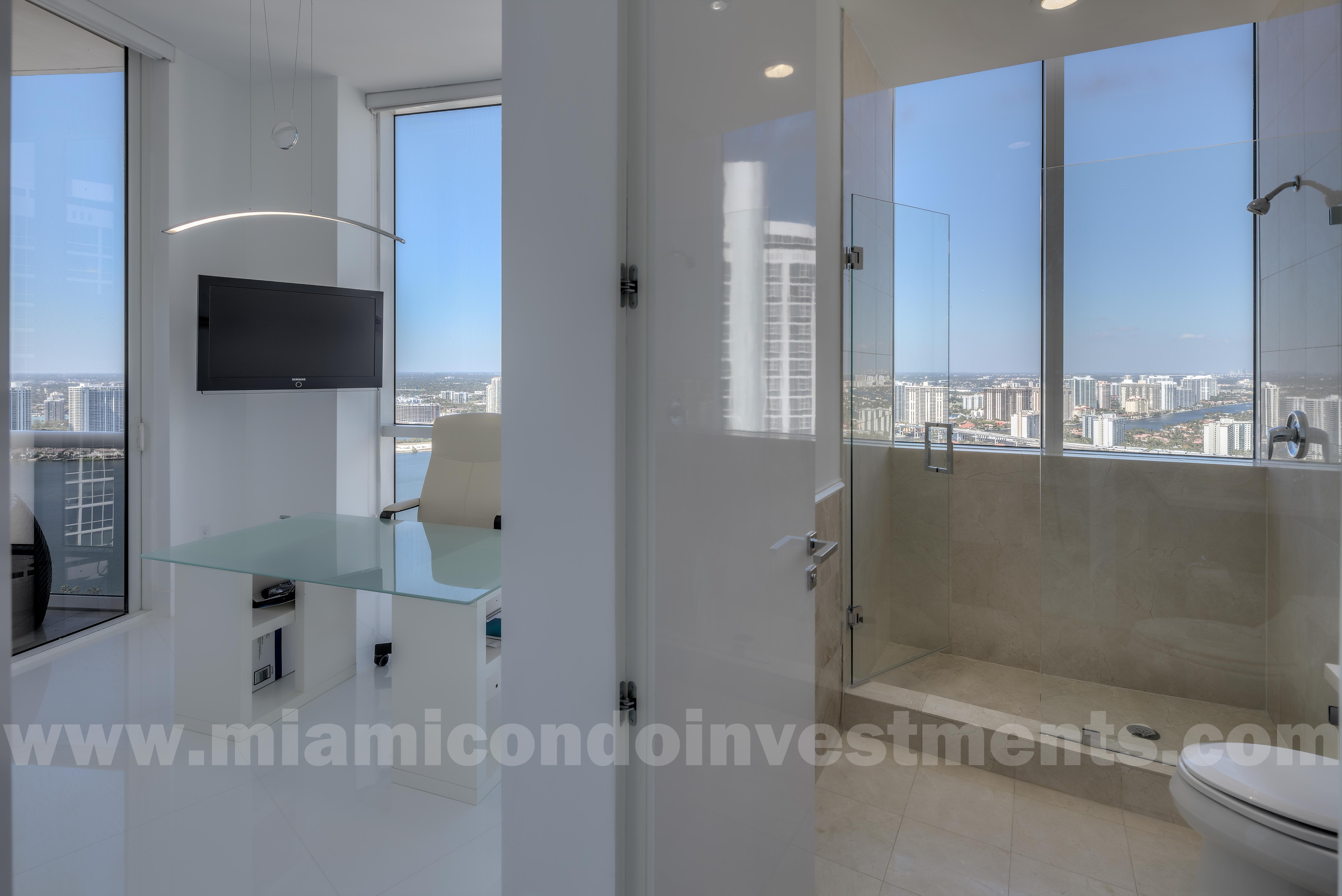 view of intracoastal waterway from second bedroom and bathroom view of intracoastal waterway from second bedroom and bathroom
