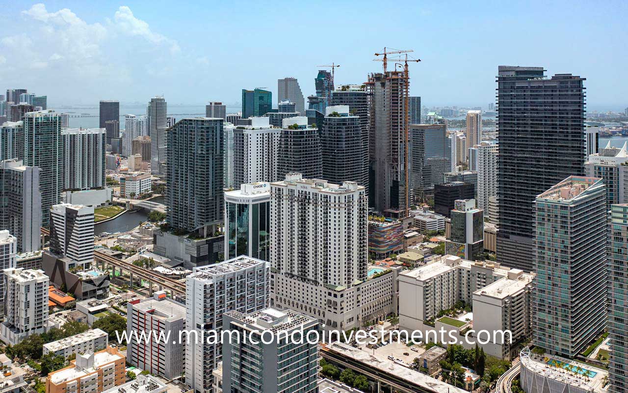 Nine at Mary Brickell Village in Brickell skyline