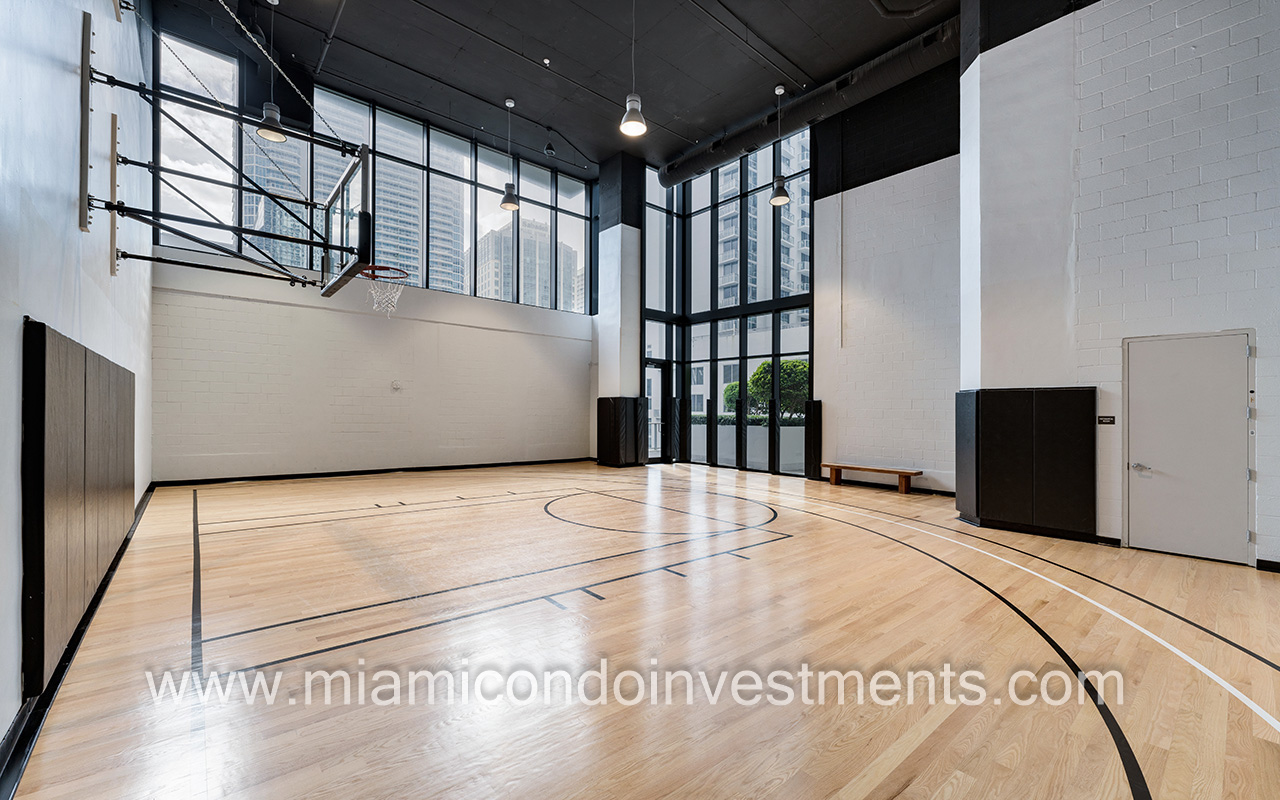 Indoor basketball court