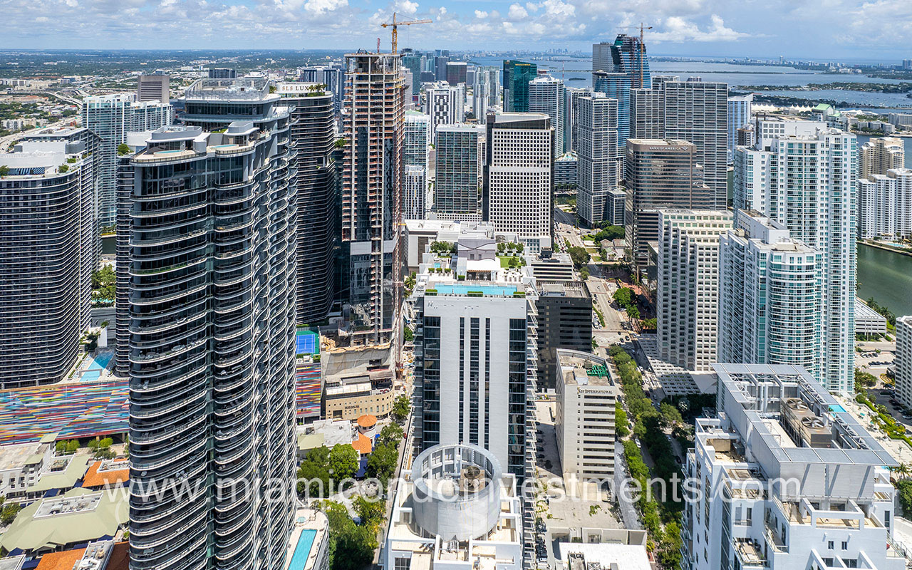 Brickell skyscrapers with 1010 Brickell