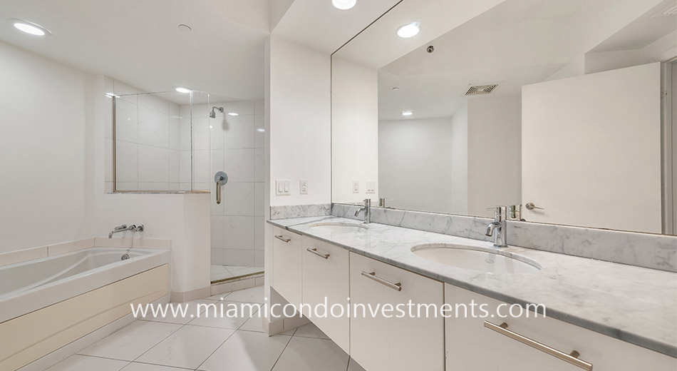 500 Brickell East master bathroom