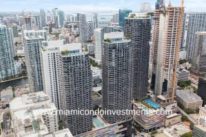 Brickell Heights West and East Drone View