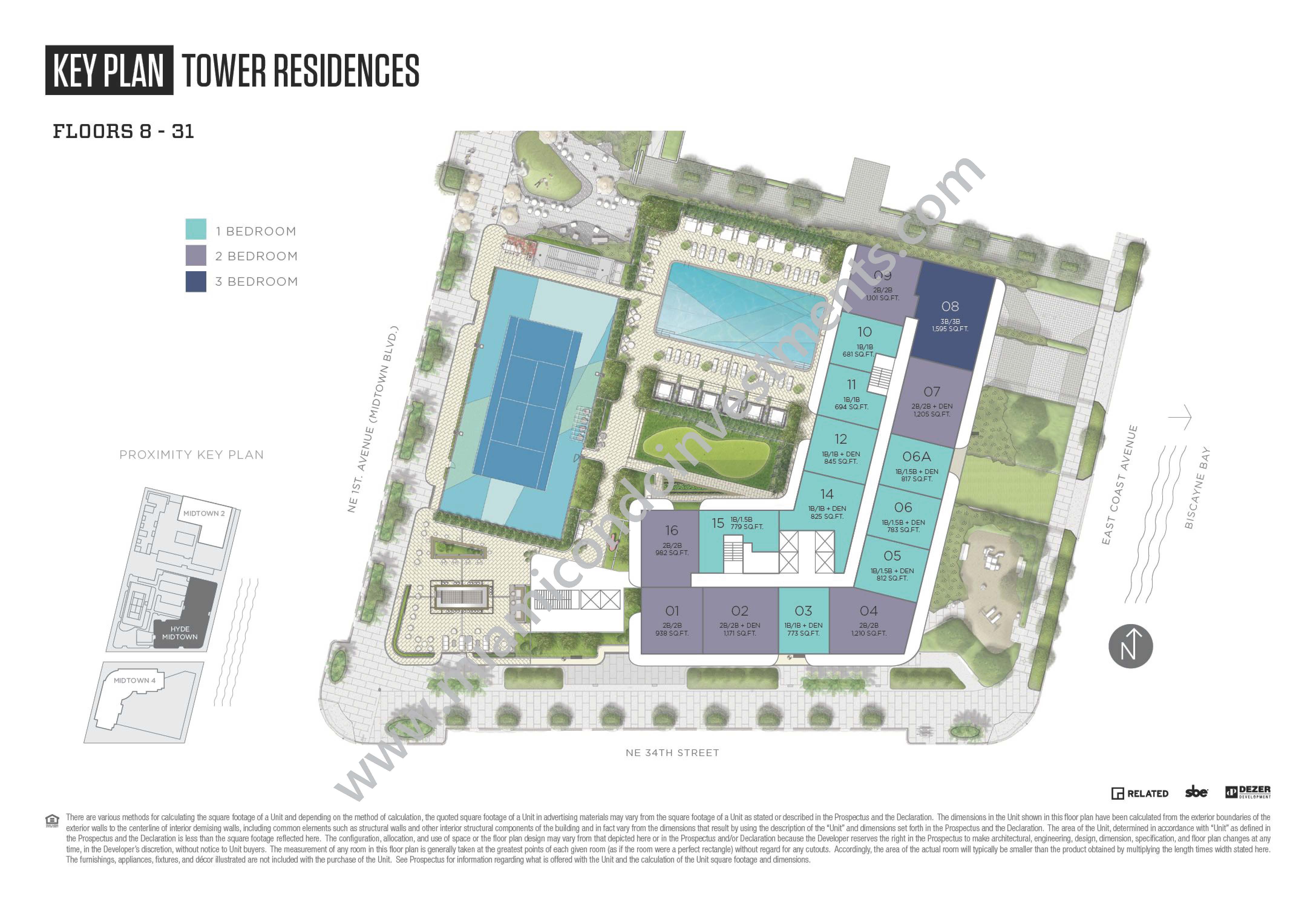 HYDE Key Plan Floors 8-31 wm