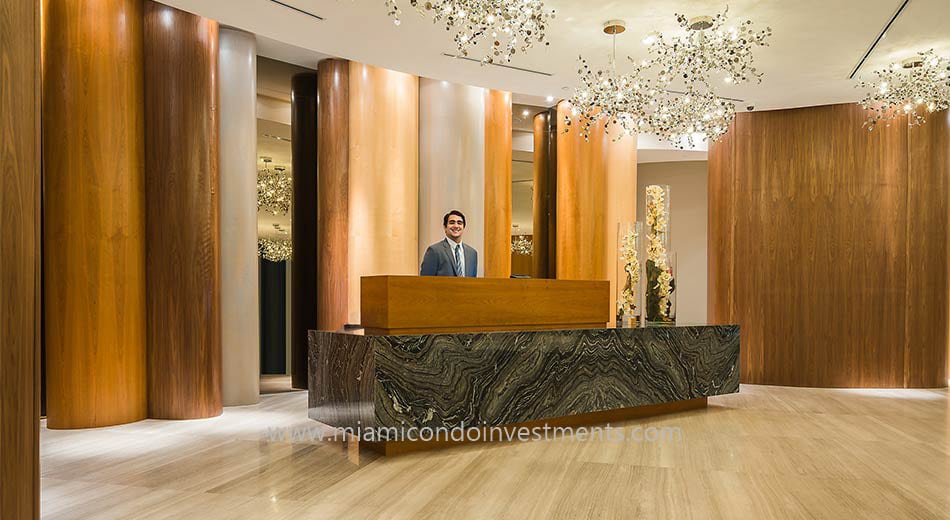 Aria on the Bay concierge desk