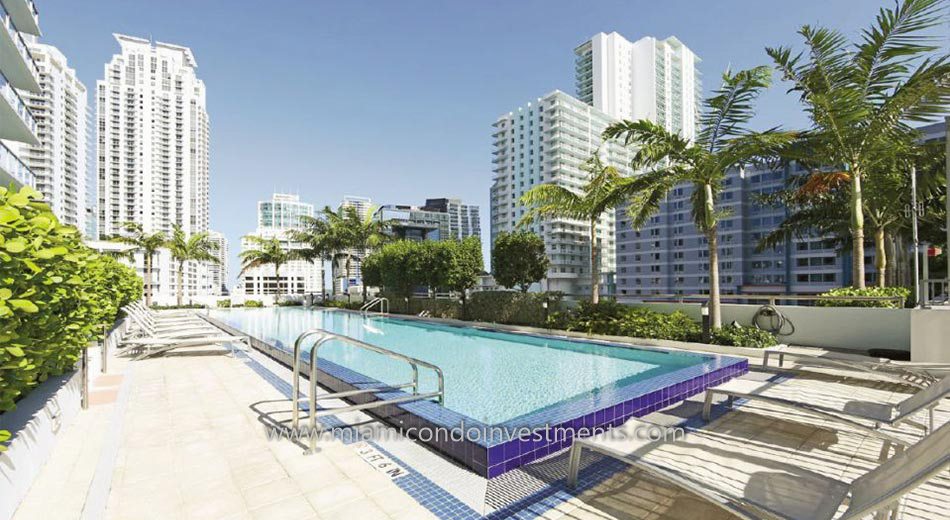 lap pool at Axis on Brickell