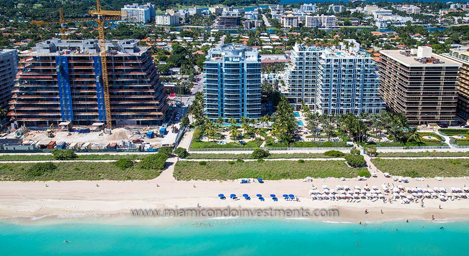 aerial photo of Azure condos in Surfside Florida