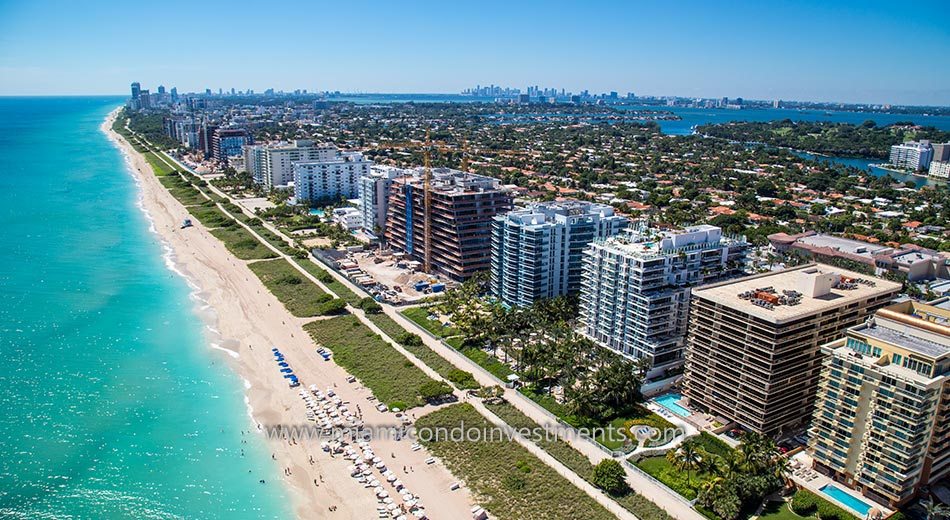 Surfside skyline with Azure condos