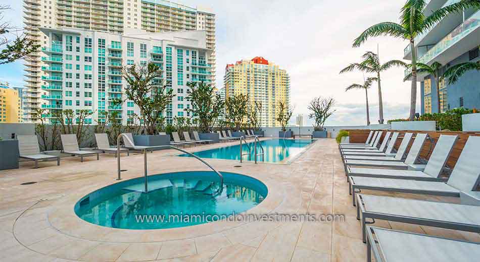 Brickell House hot tub and swimming pool