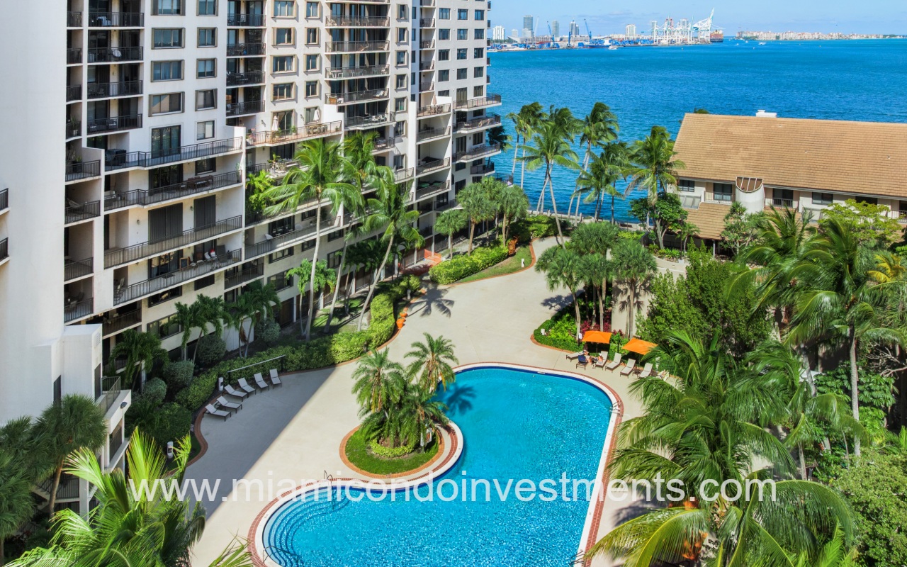 Brickell Key Two condo building pool