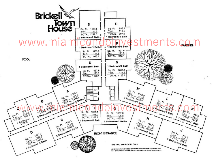 Brickell Townhouse site plan