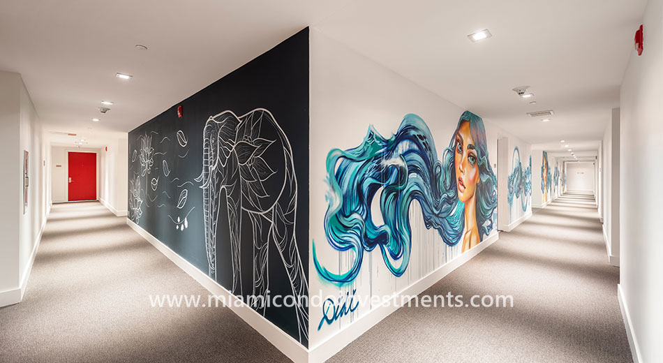 Canvas hallway mural by Didi