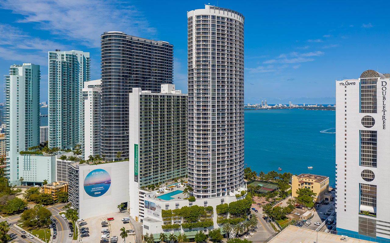 bay views from Edgewater condo buildings