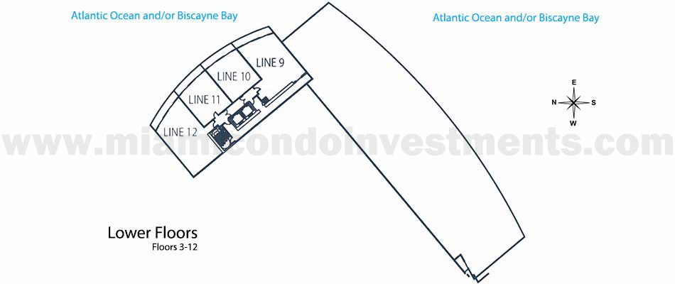 Marina Blue lower floors key plan