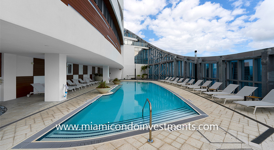 56th floor pool at Paramount Miami