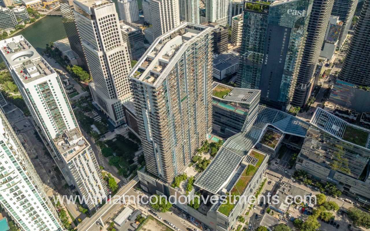 drone aerial view of Reach Brickell City Centre