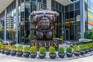 Male Torso by Botero at SLS Lux in Miami, Florida