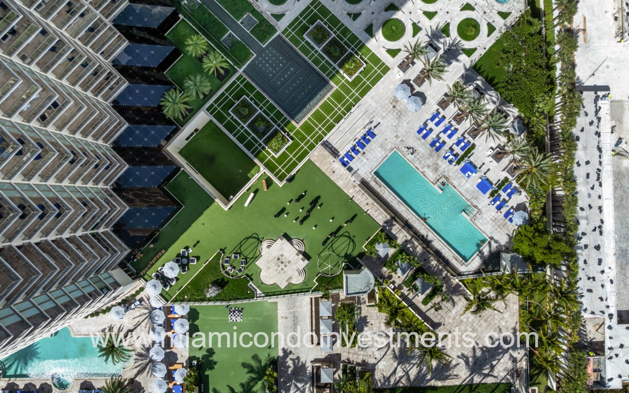 St. Regis Bal Harbour top down view of pool area