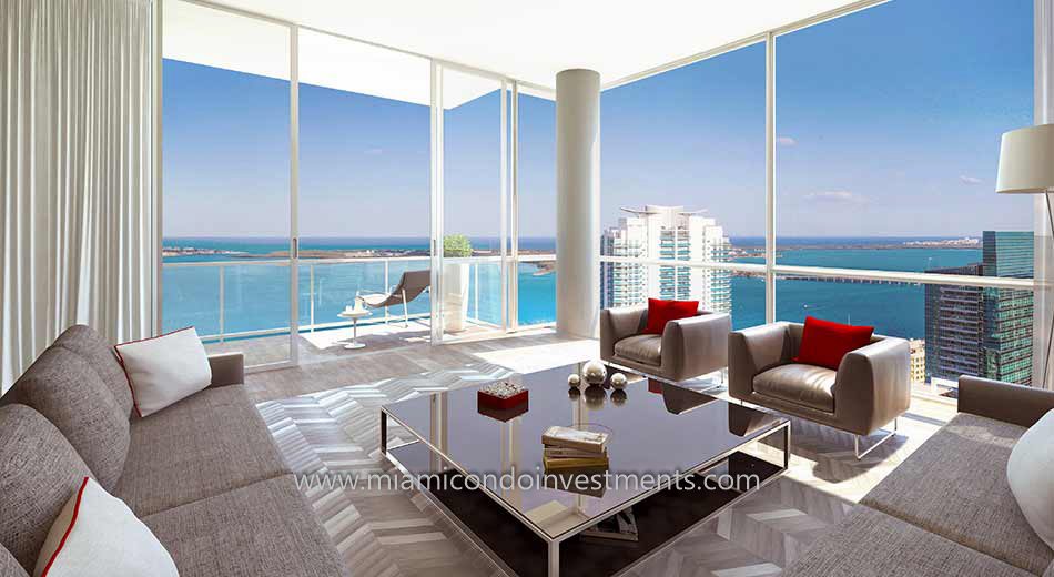 The Bond on Brickell living room